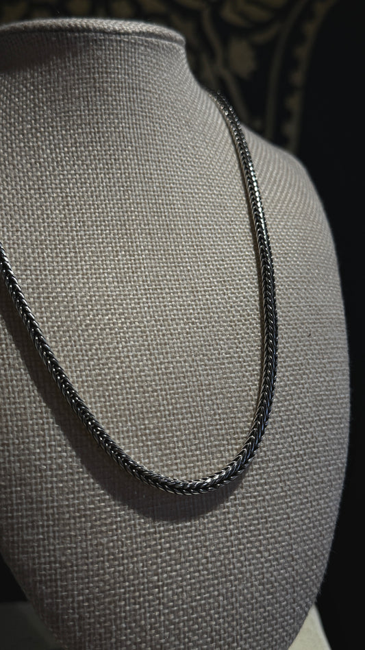 Foxtail Silver Chain Handmade