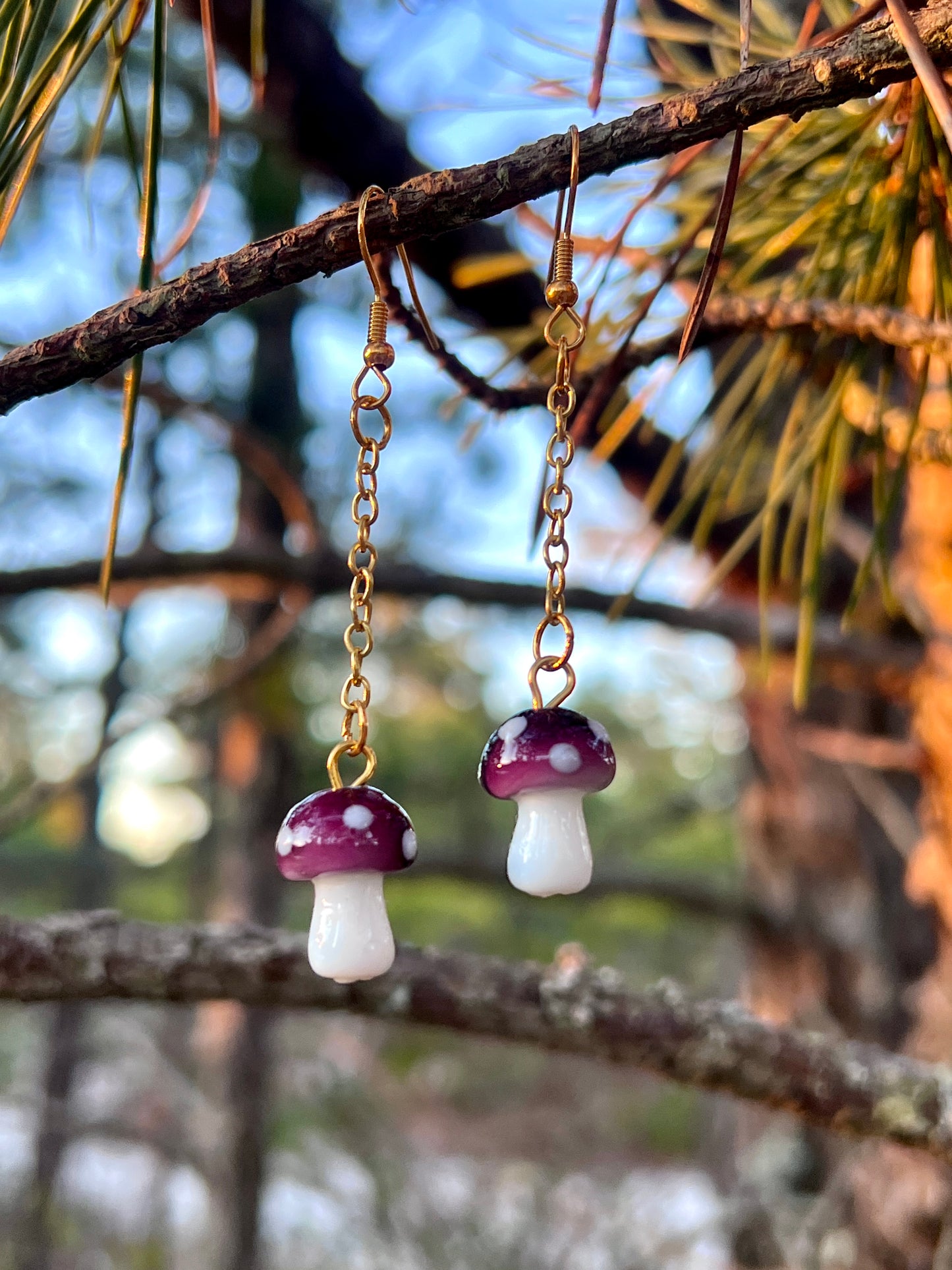 Mini Mushroom Dangles
