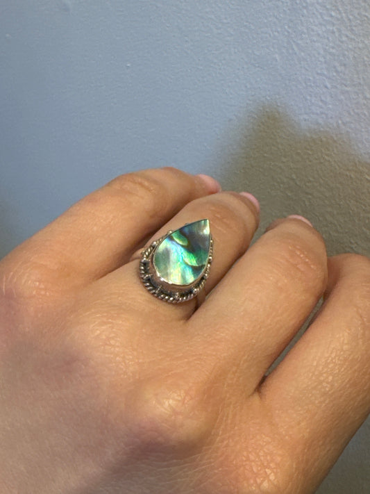 Abalone shell Silver Ring