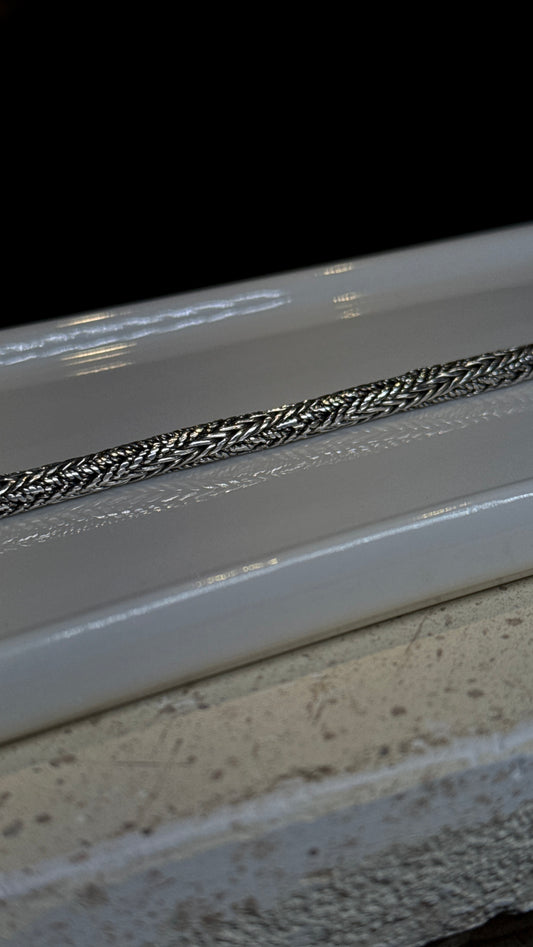 Braided Foxtail Silver Chain