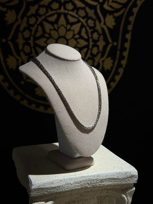 Handmade Byzantine Chain in Sterling Silver – 18”