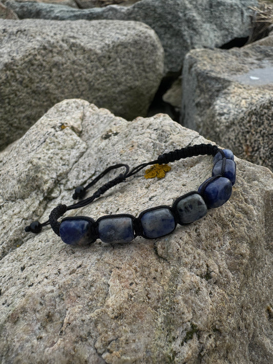Sodalite Crystal nugget bracelet