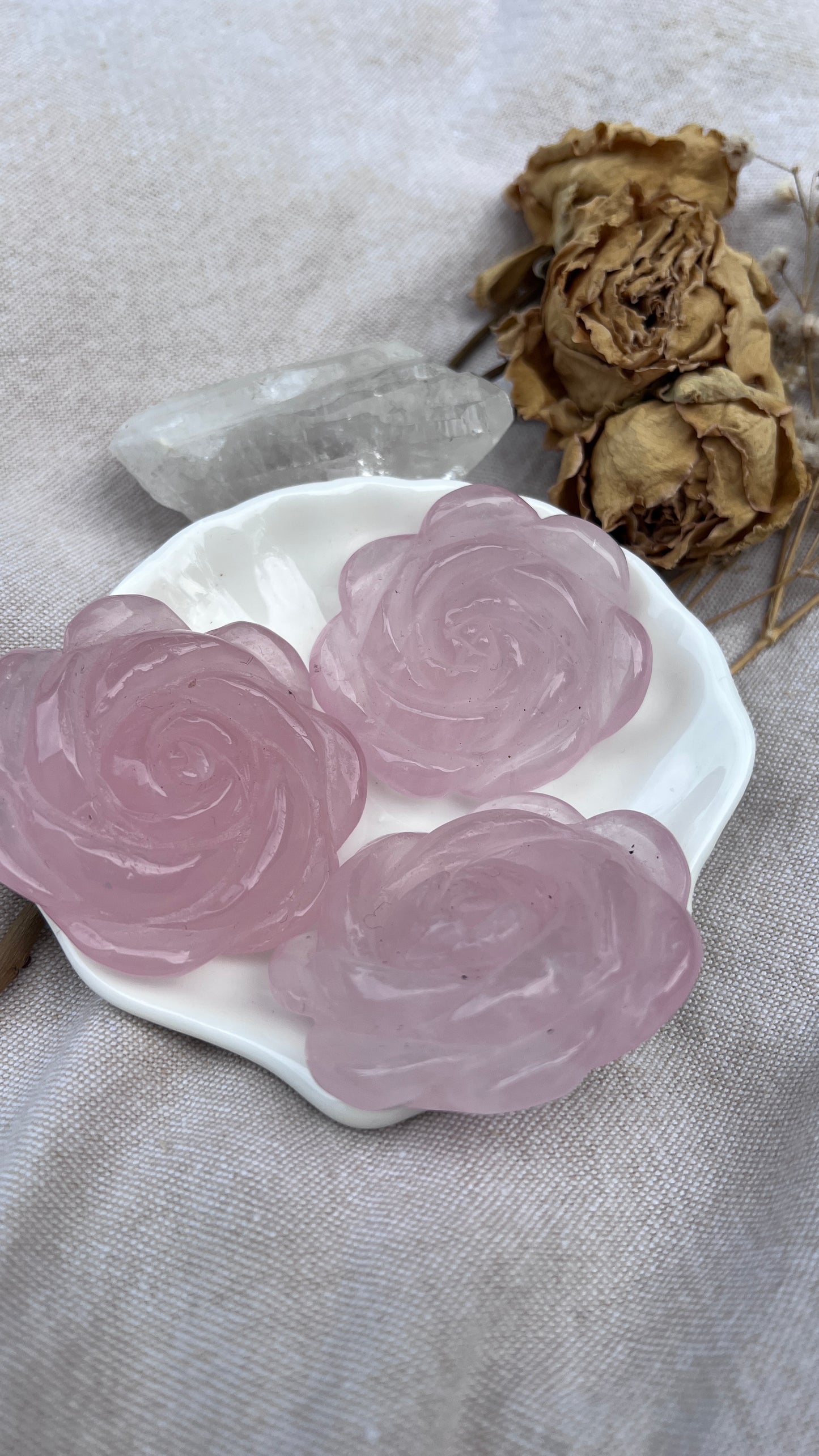 Rose Quartz flower