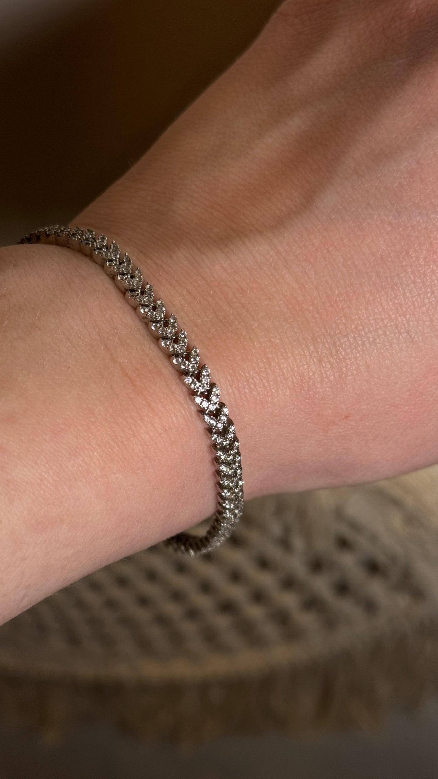 Herringbone Silver Bracelet
