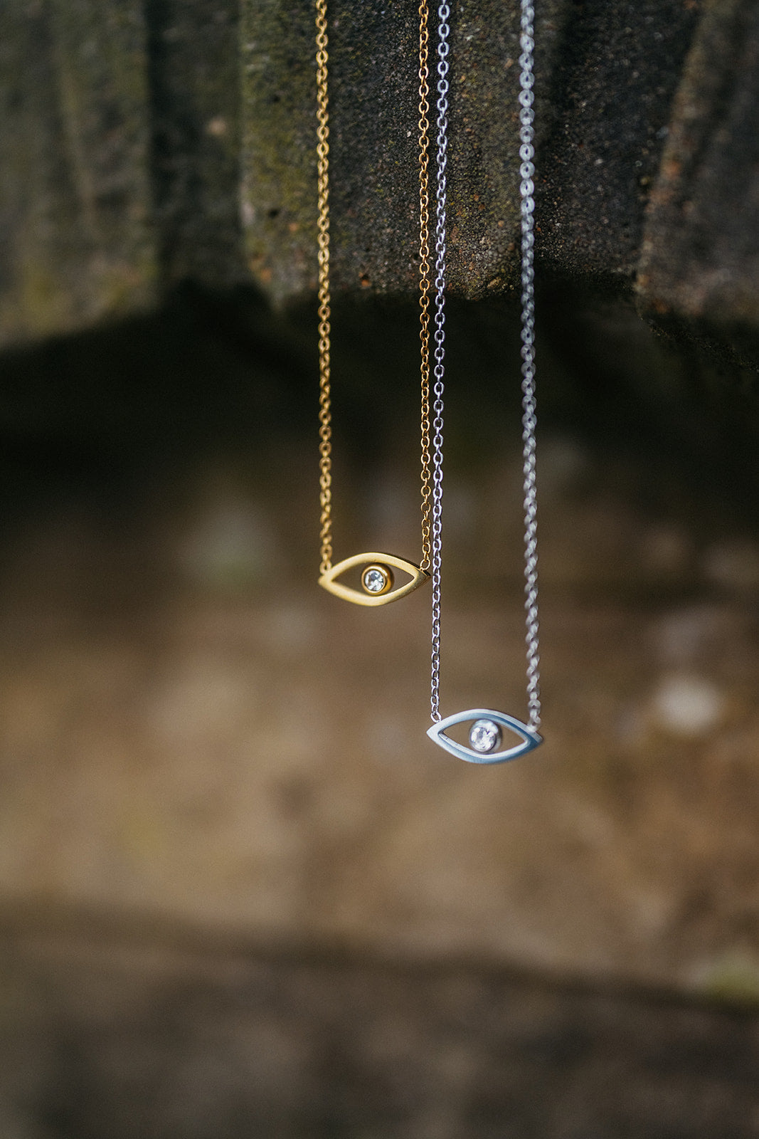 evil eye necklace stylish gold and silver
