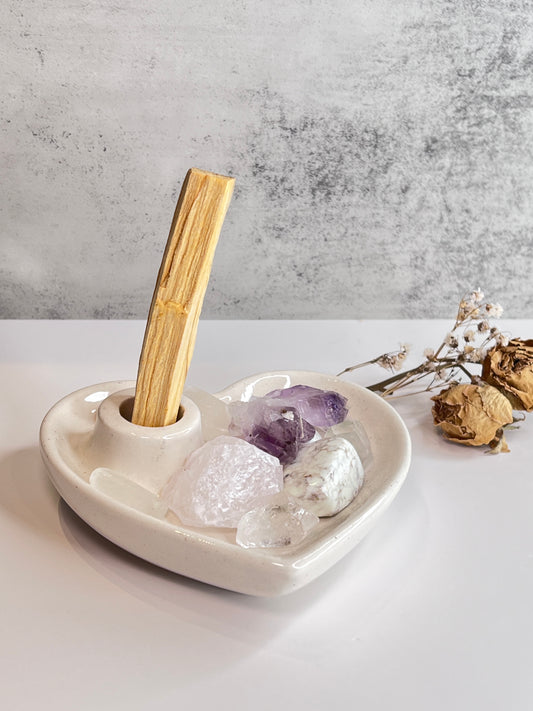 2 in 1 Smudge Tray & Crystal Holder