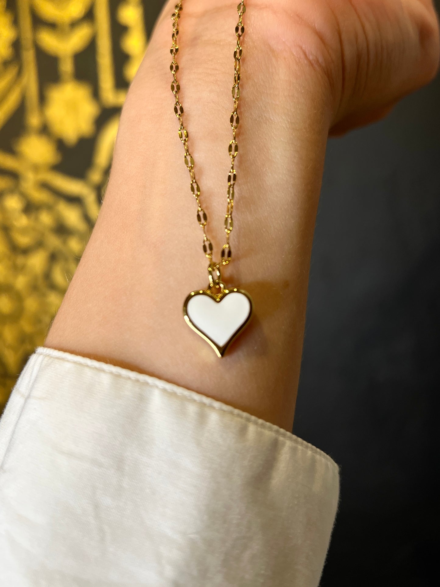 White Heart pendant