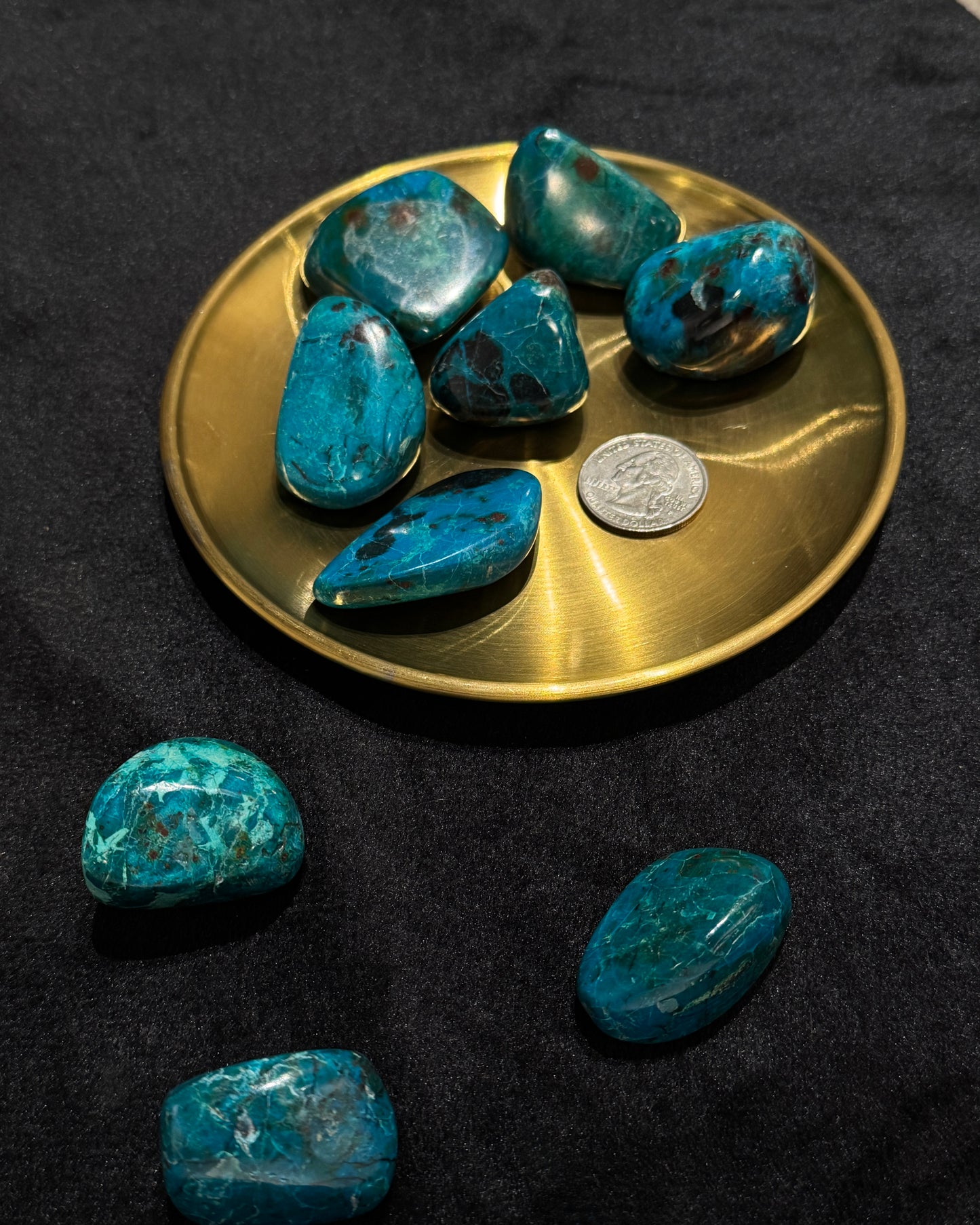 Chrysocolla Big Pocket Stone