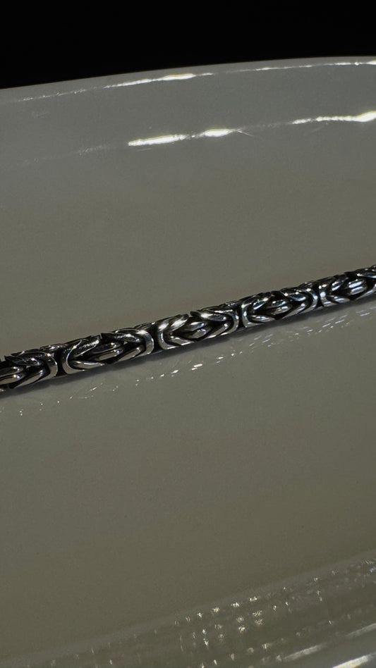 Handwoven Byzantine Chain – 30” Sterling Silver