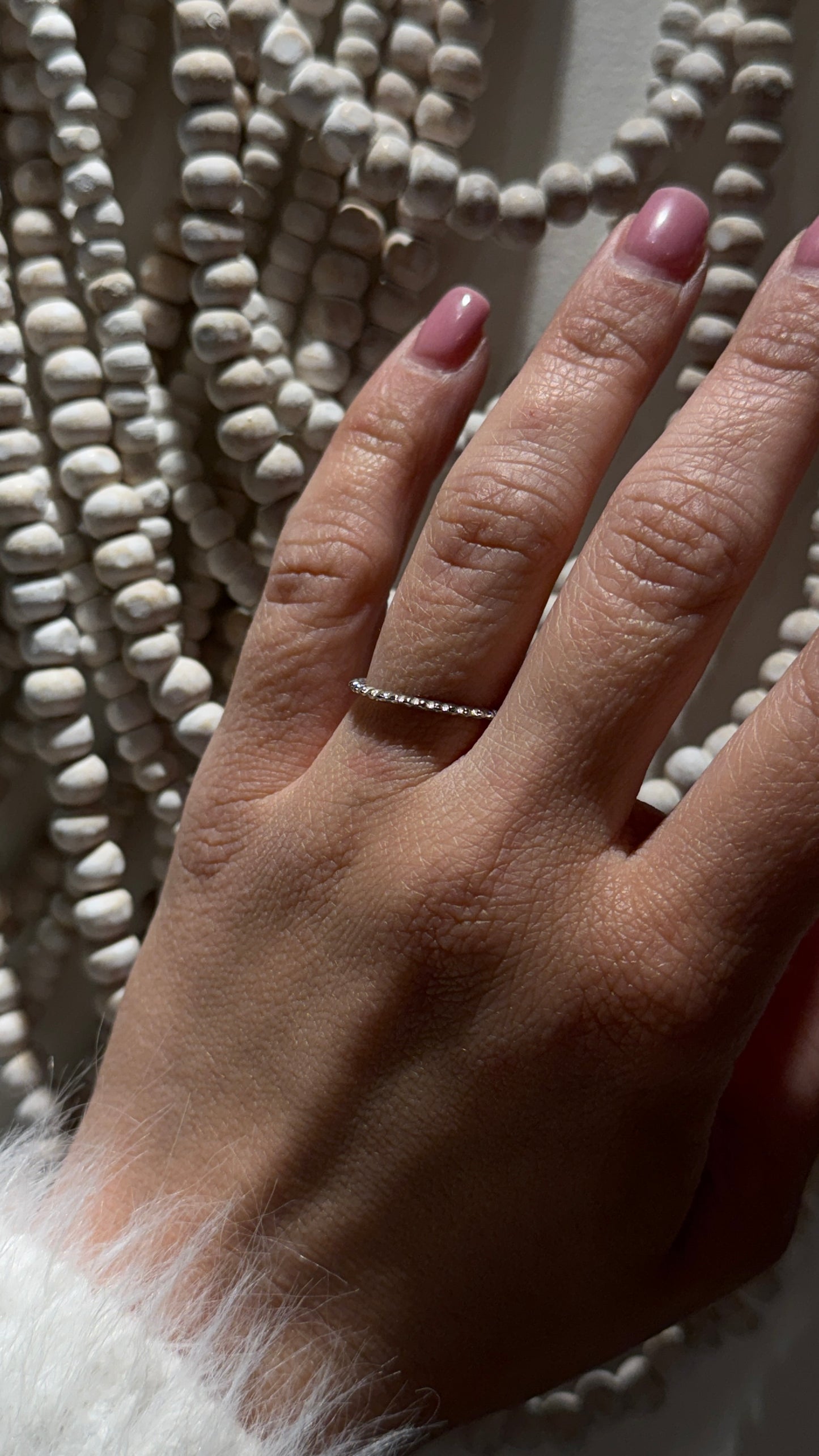 Tiny Spikes silver ring