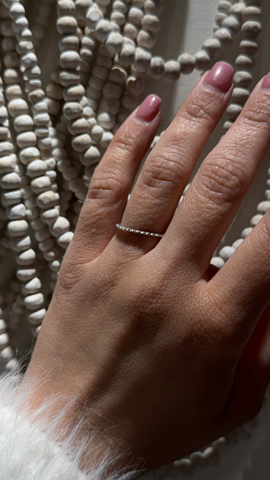 Tiny Spikes silver ring