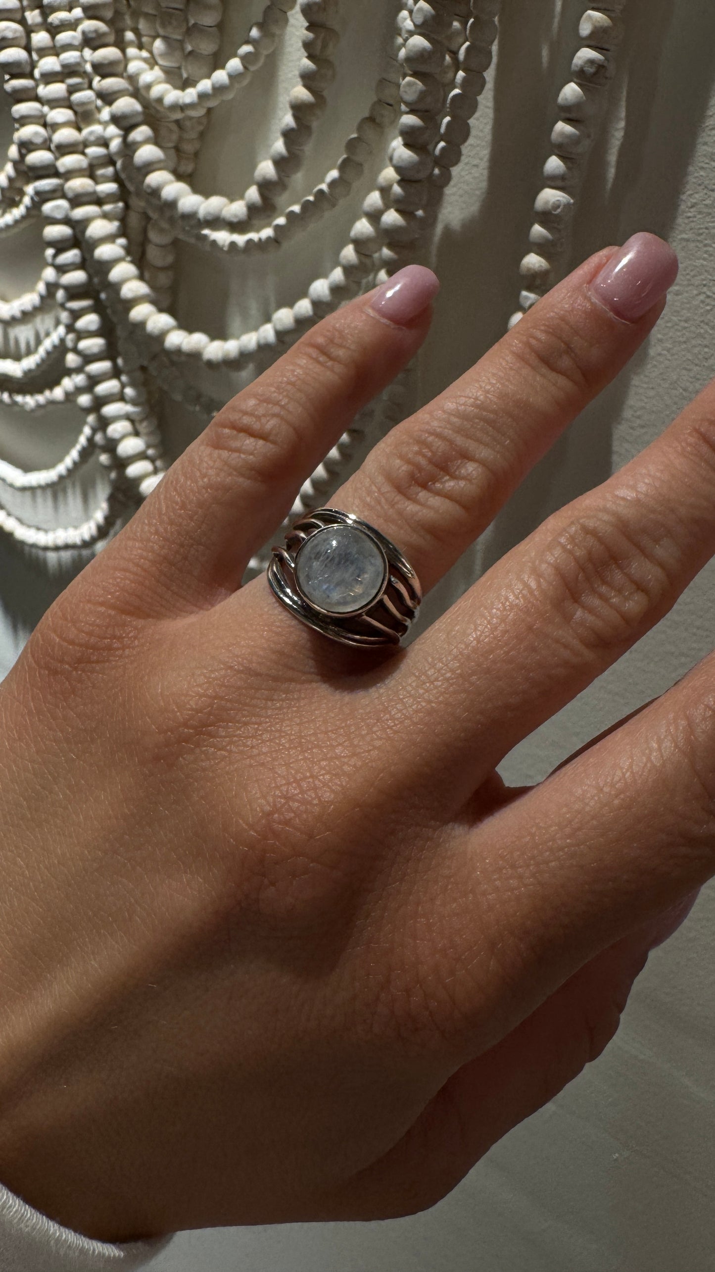 TELL ME MORE moonstone silver ring