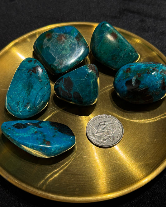 Chrysocolla Big Pocket Stone