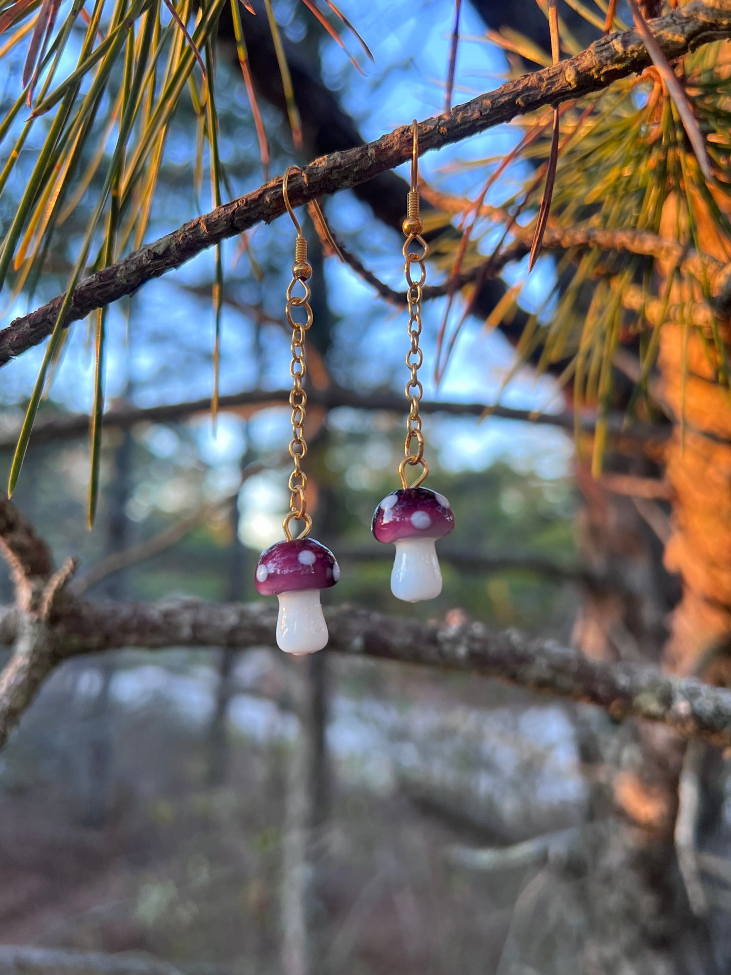 Mini Mushroom Dangles