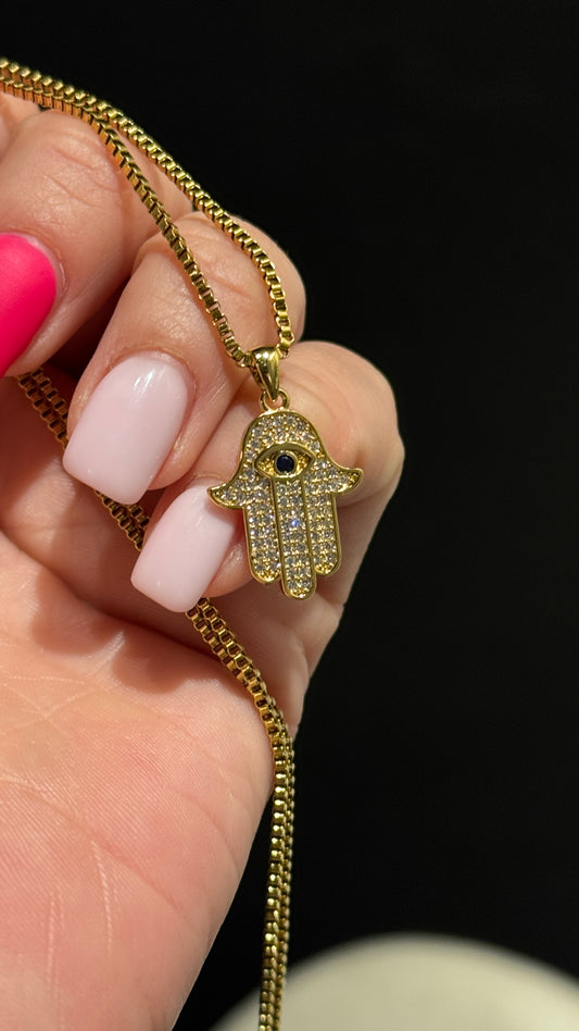 Hamsa necklace