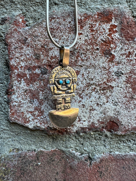 Egyptian God Head Silver Pendant