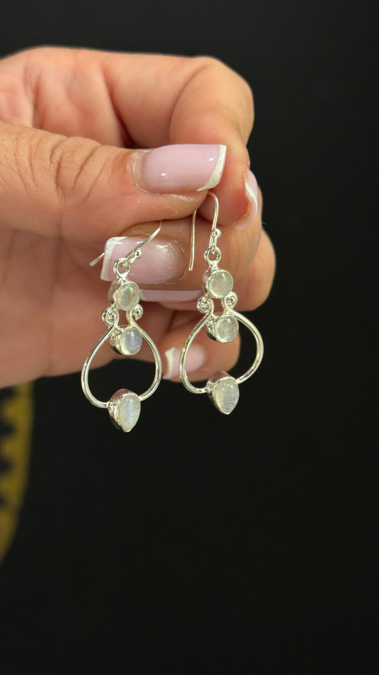 POETRY moonstone earrings