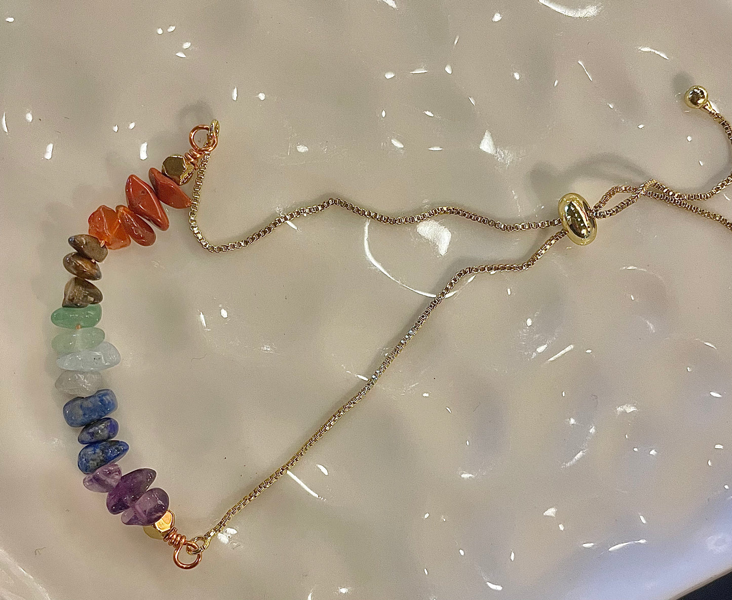 Chakra Gold Plated Bracelet
