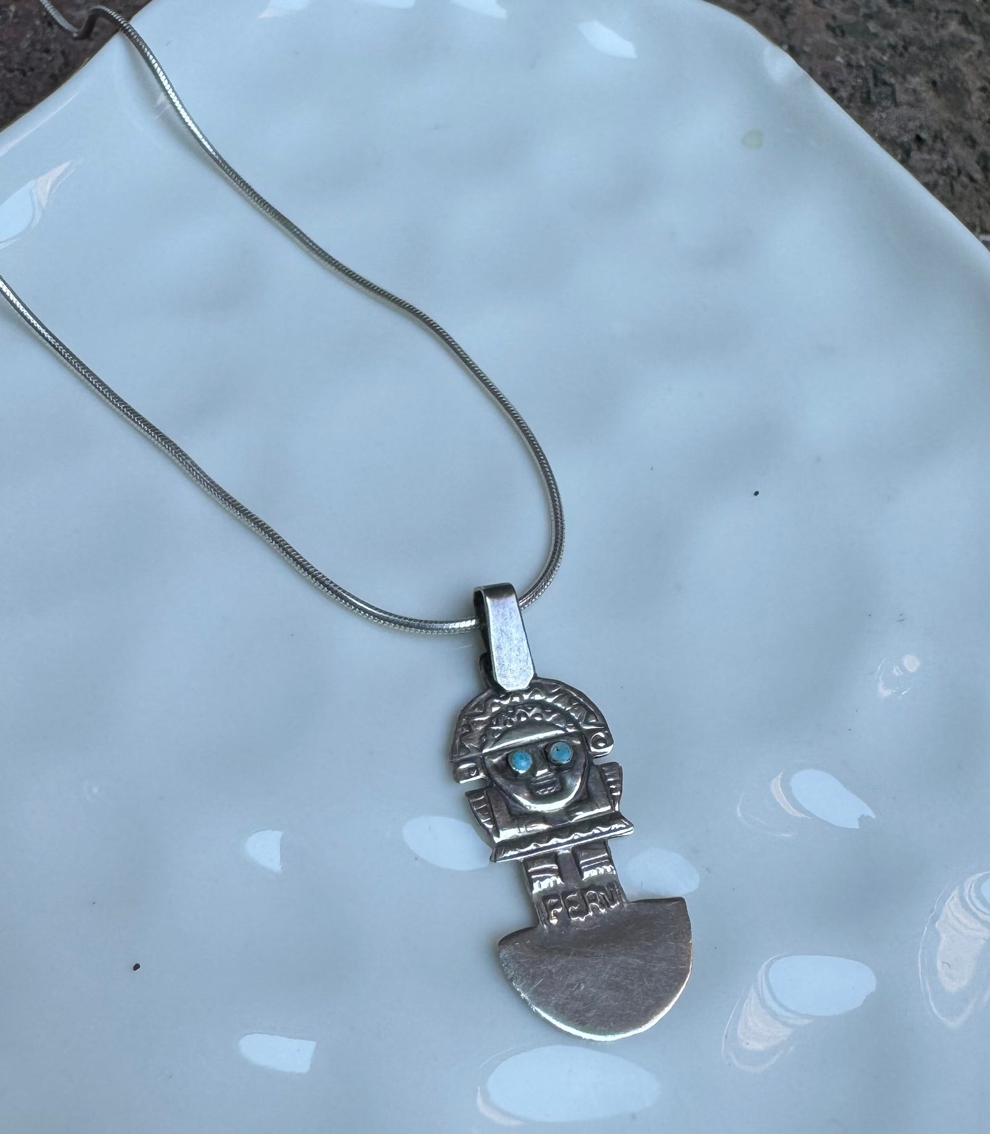 Egyptian God Head Silver Pendant