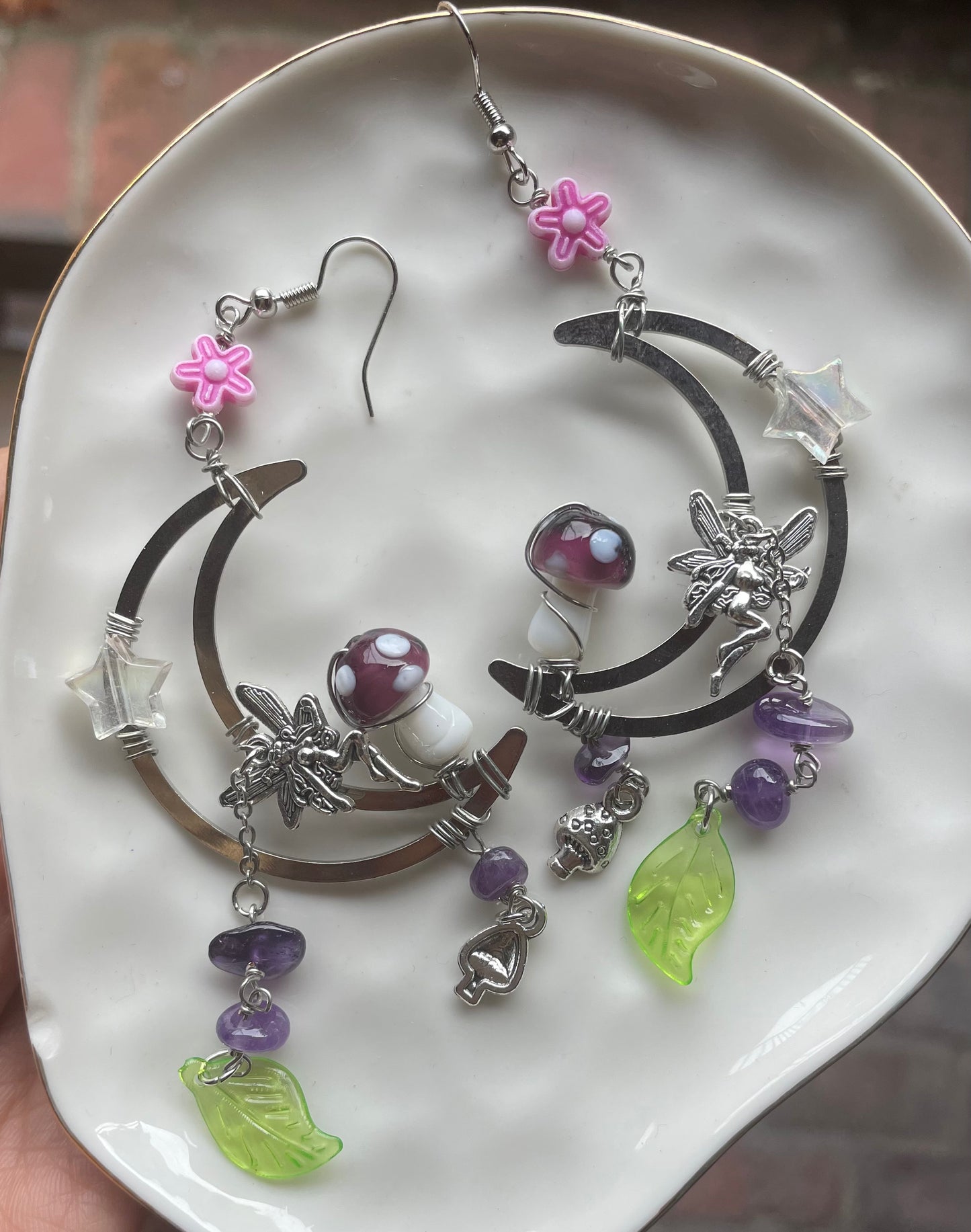 Whimsical Mushrooms Earrings
