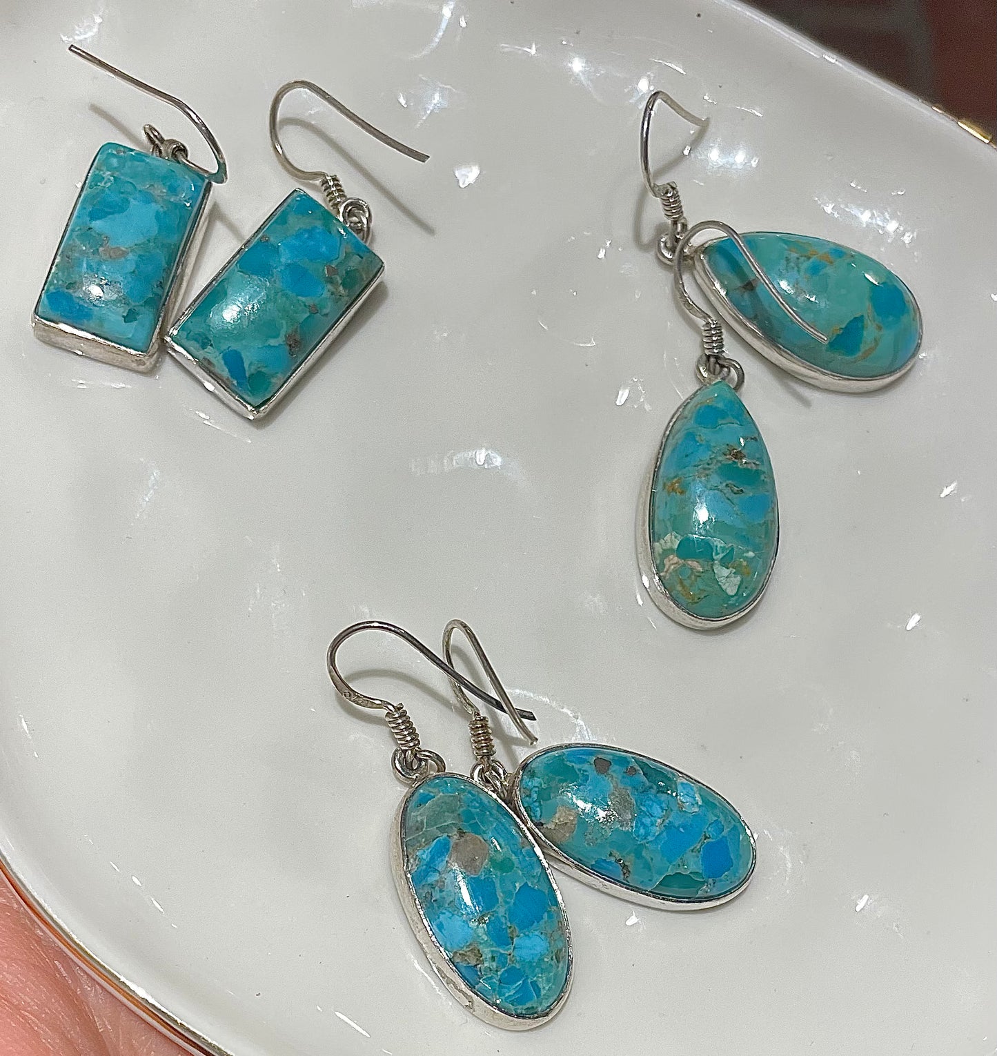 Chrysocolla earrings