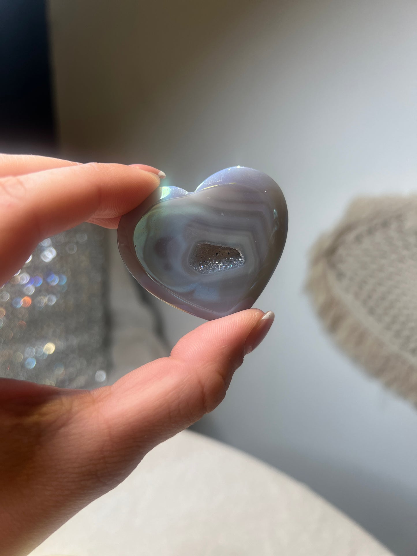 Agate aura heart