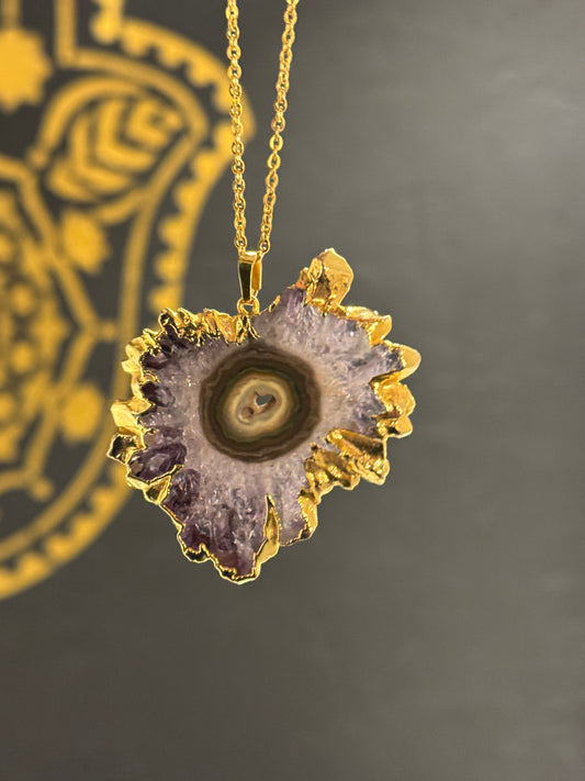 Amethyst slab pendant