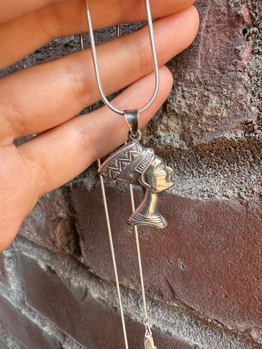 Egyptian God Silver Pendant