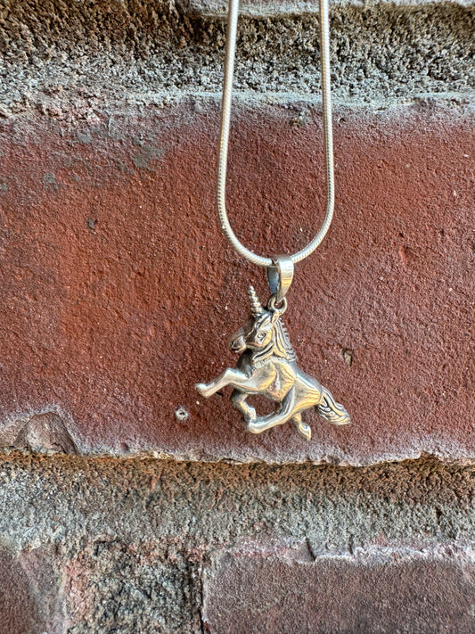 Silver Unicorn Pendant