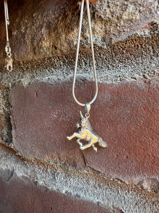 Silver Unicorn Pendant
