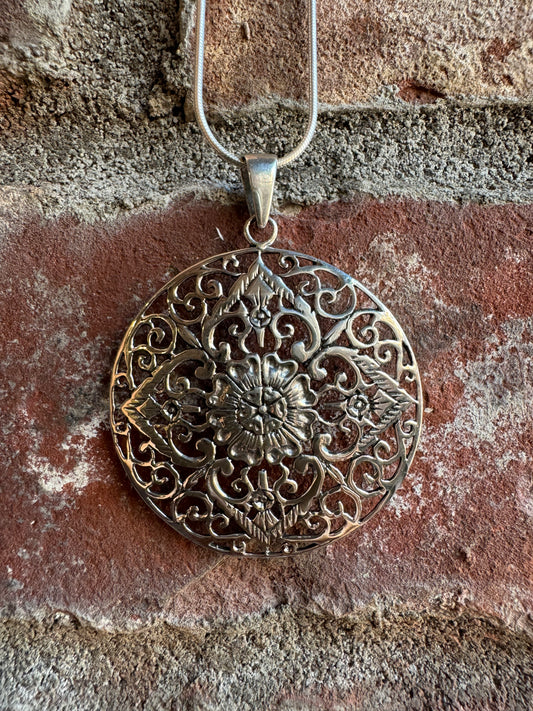 Mandala Silver Pendant
