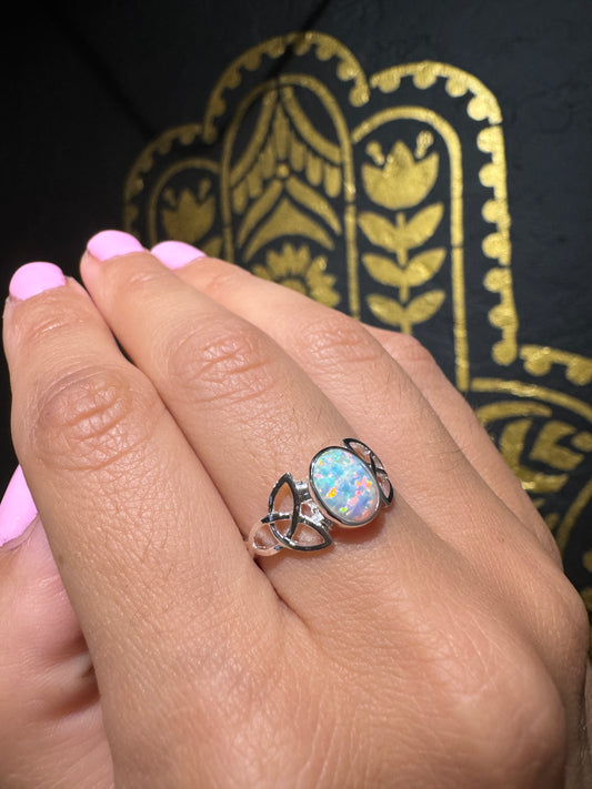 Triquetra Opalite Ring