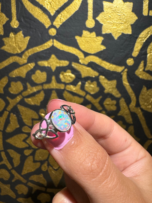Triquetra Opalite Ring