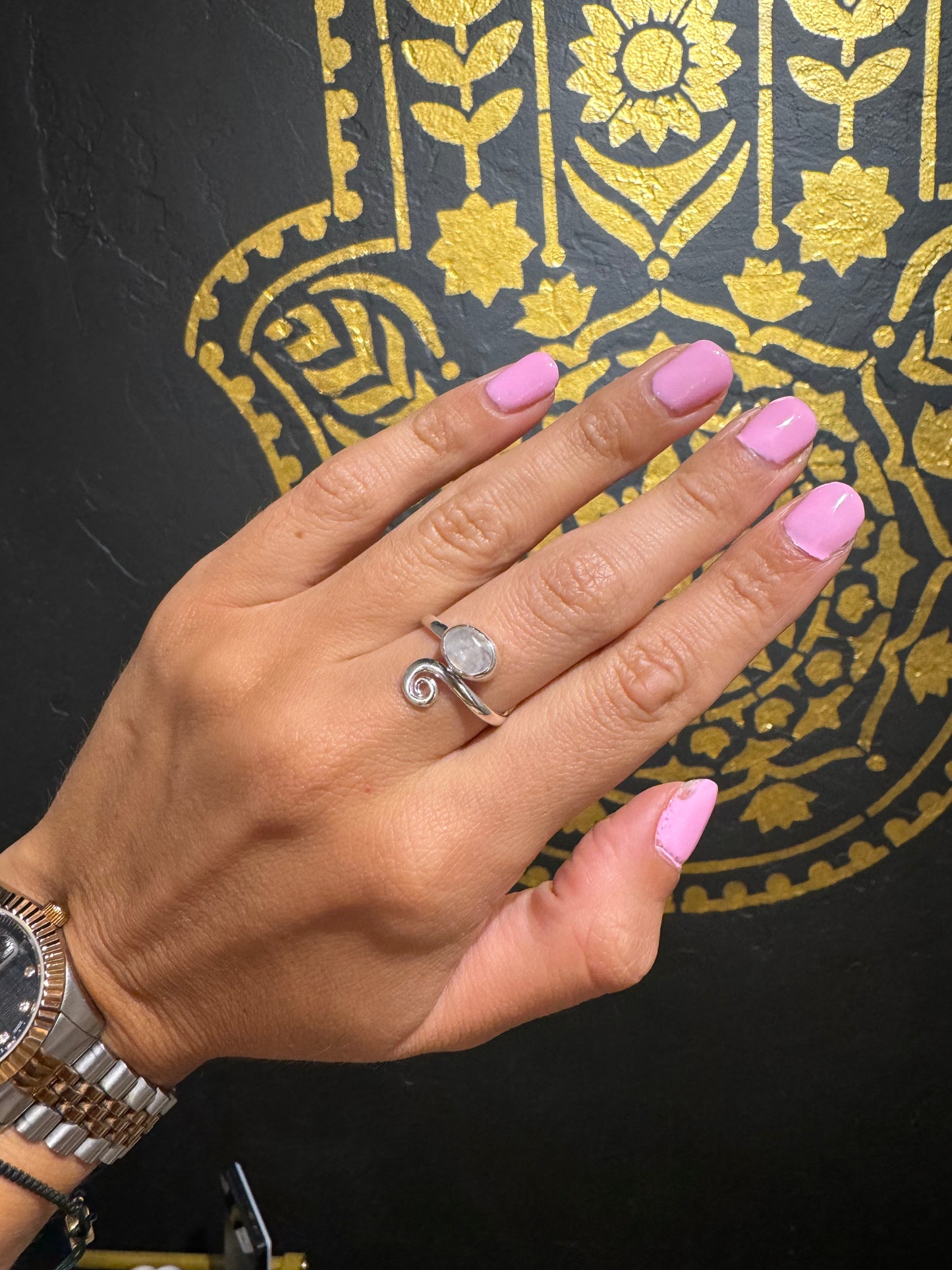 Egyptian Eye Moonstone Ring