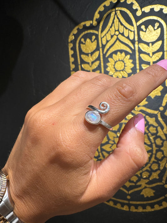 Egyptian Eye Moonstone Ring