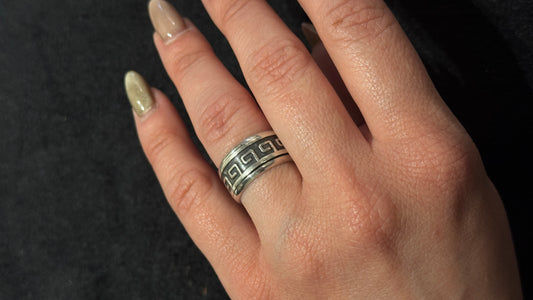 Greek Key Spinning Ring