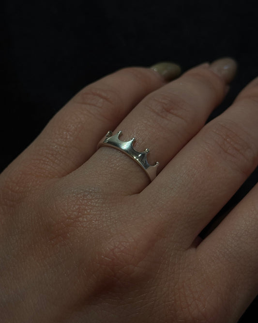 sterling silver ring crown design