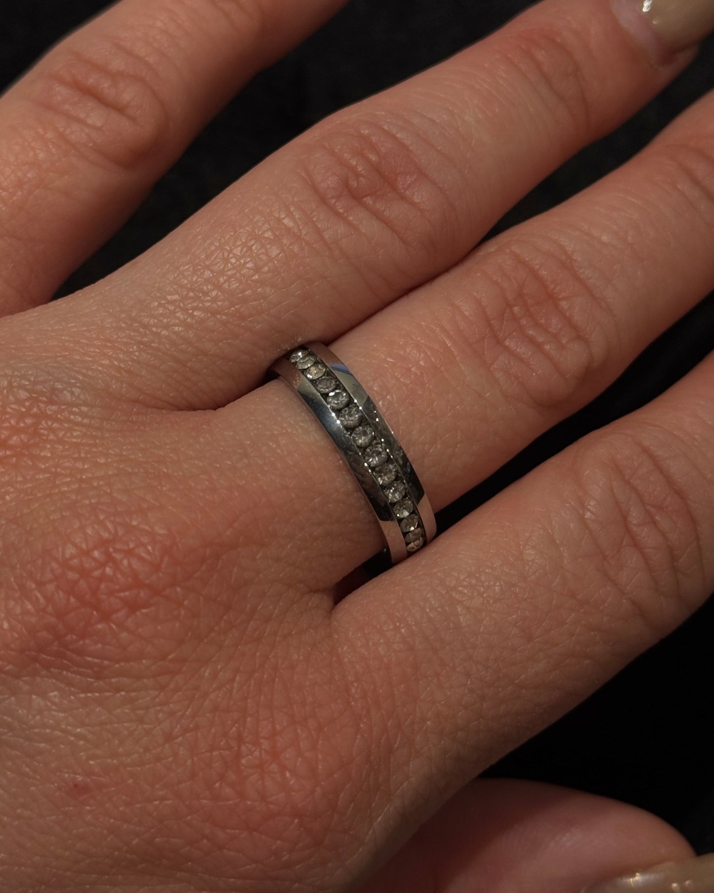 Sparkly Band SIlver Ring