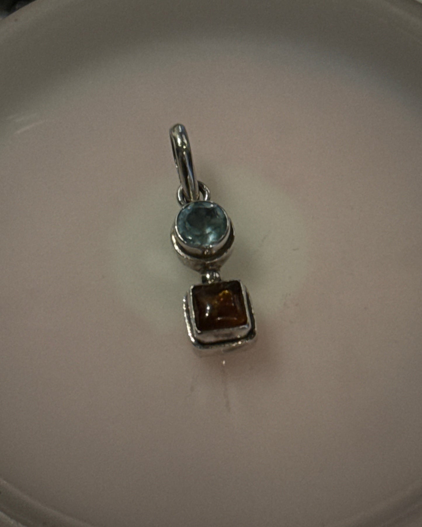 Amber & Tanzanite Pendant