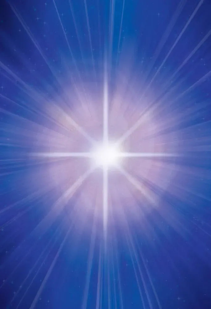 Radiant starburst effect on a blue background