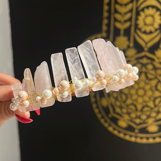 Rose Quartz Princess crown
