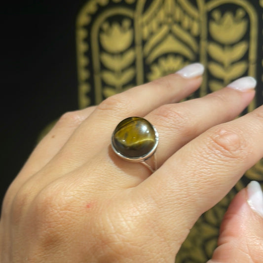 Tiger’s Eye Sterling Silver Ring