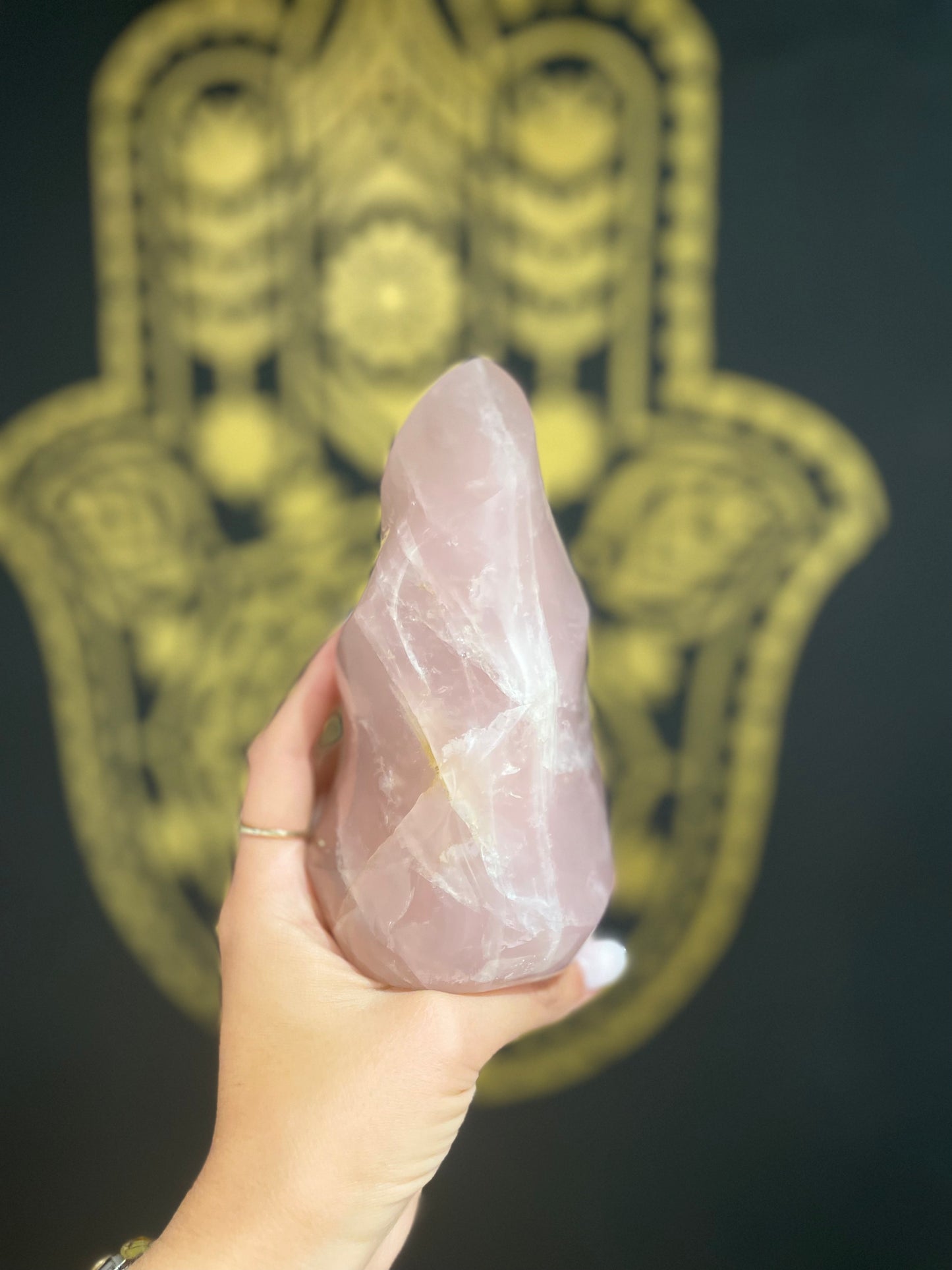 Rose Quartz Flame Pieces