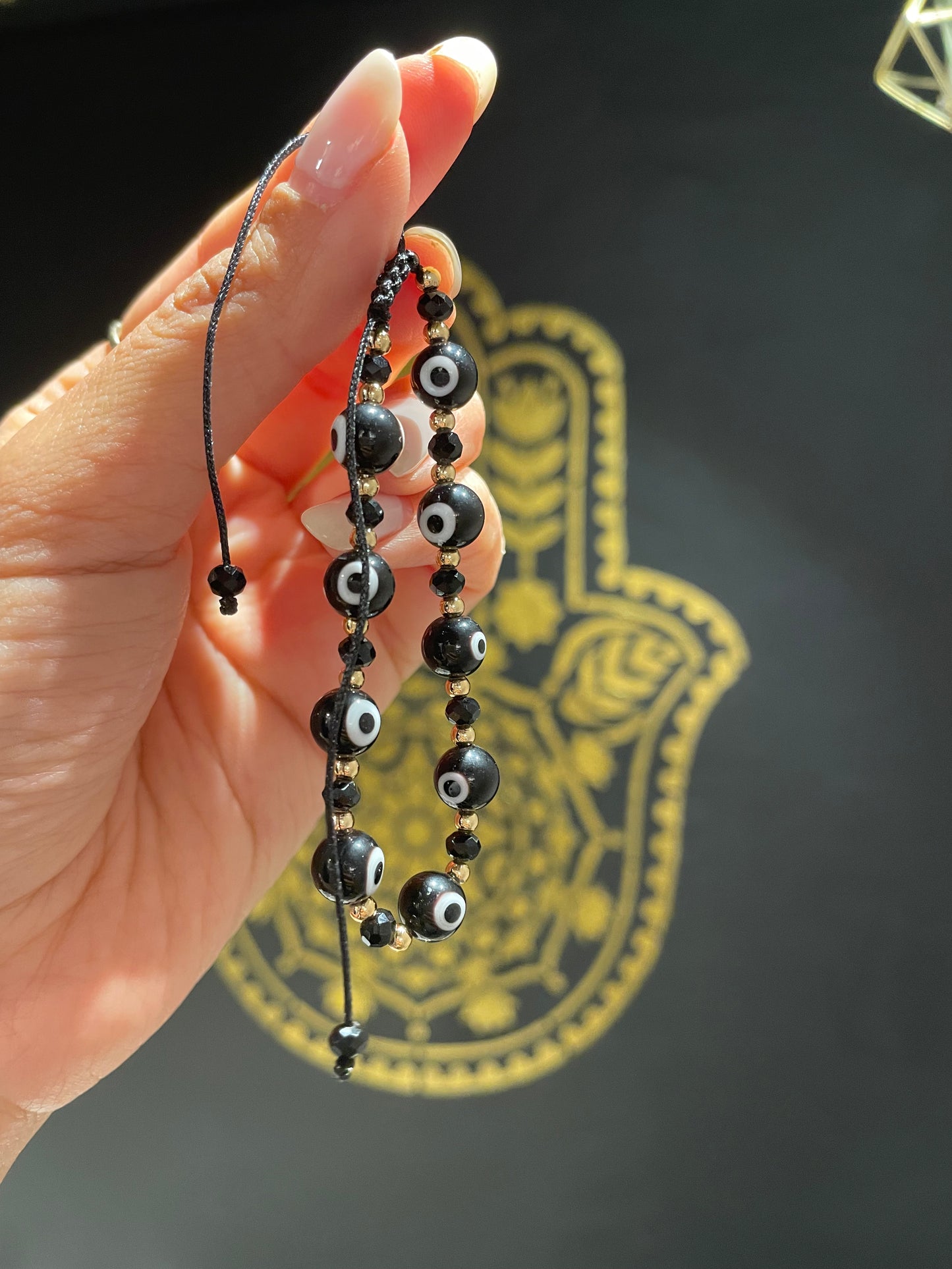Evil Eye round beaded bracelet