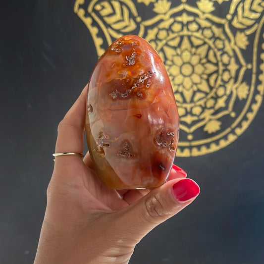 Carnelian oval chunk