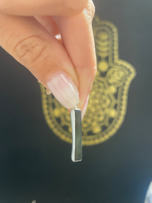 Green Tourmaline Silver Pendant