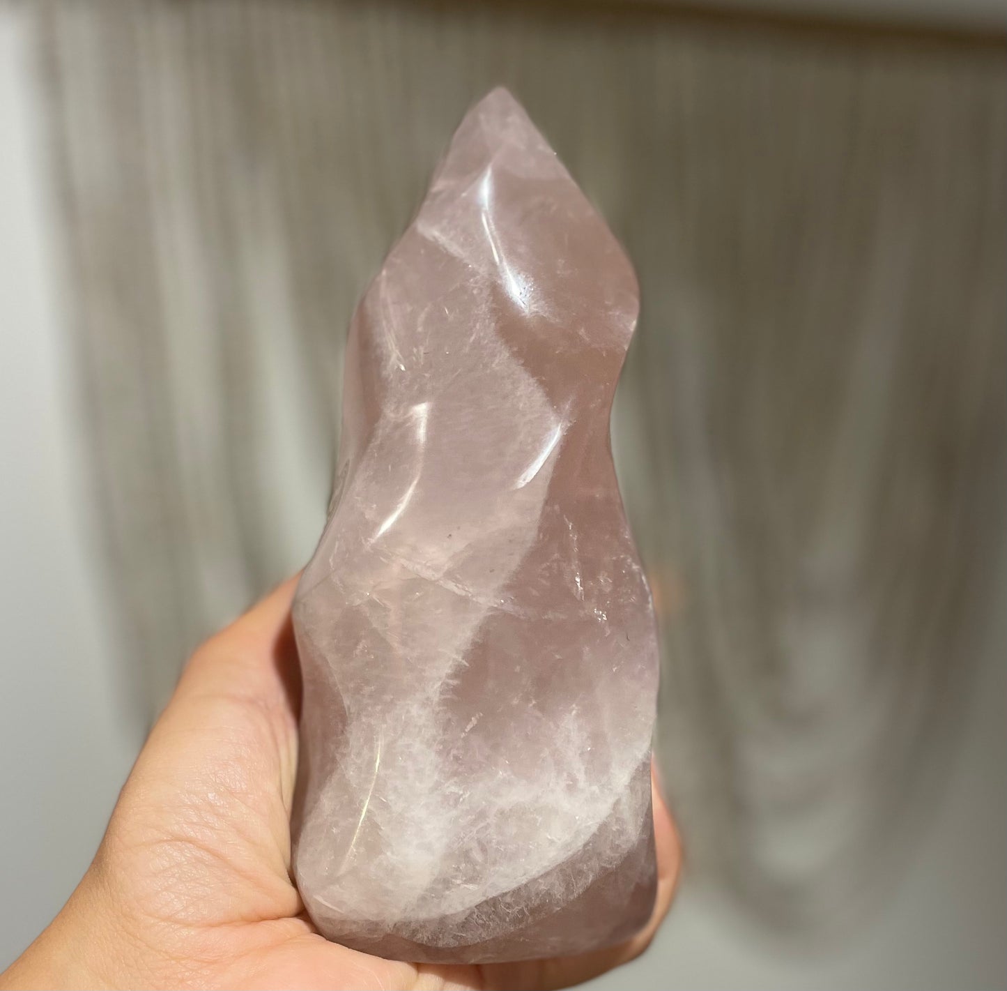 Rose Quartz Flame Pieces