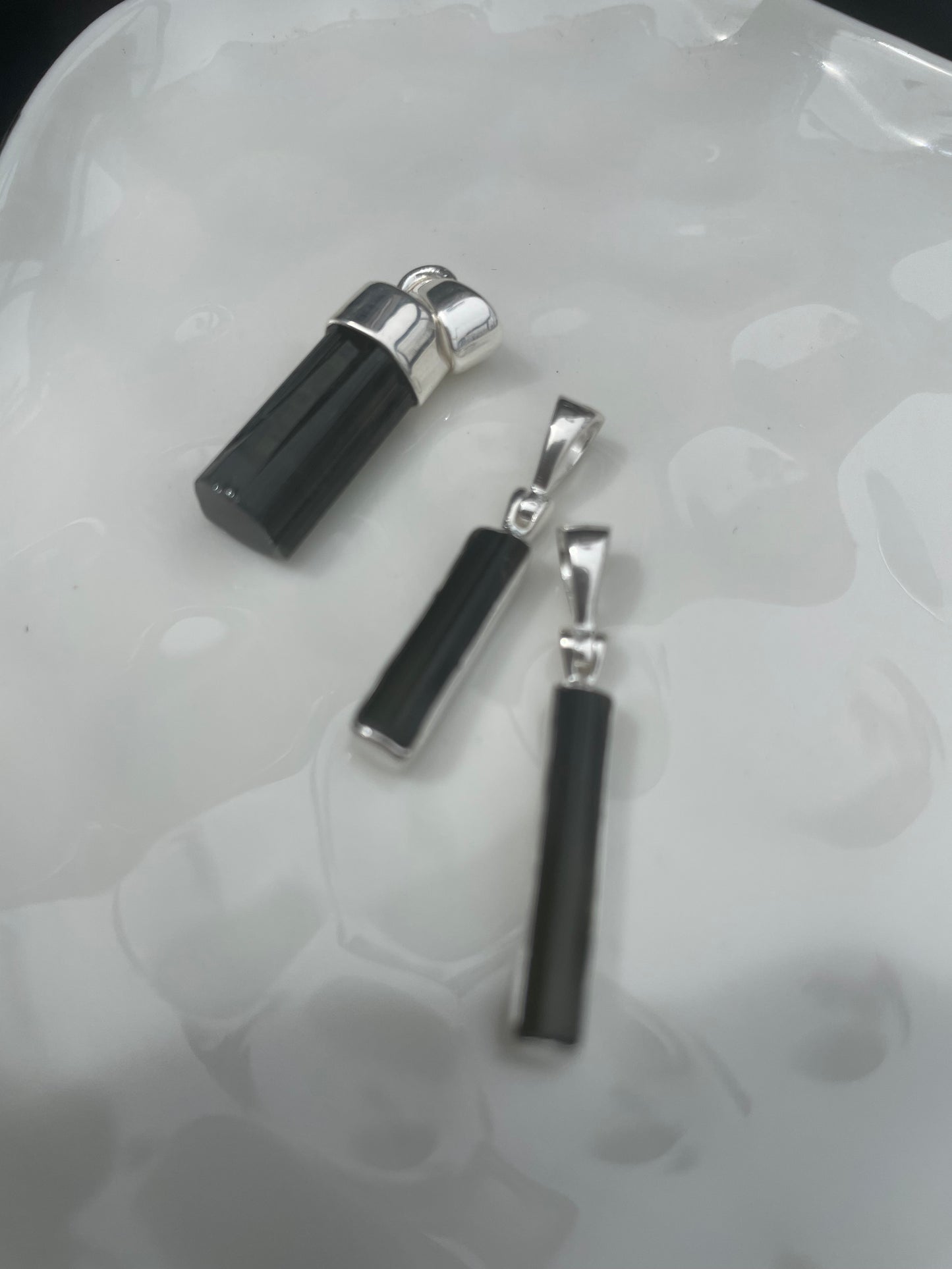 Green Tourmaline Silver Pendant