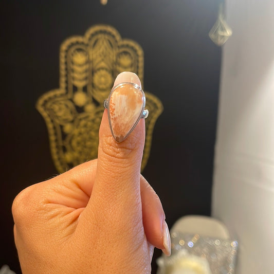 Scolecite Sterling Silver Ring