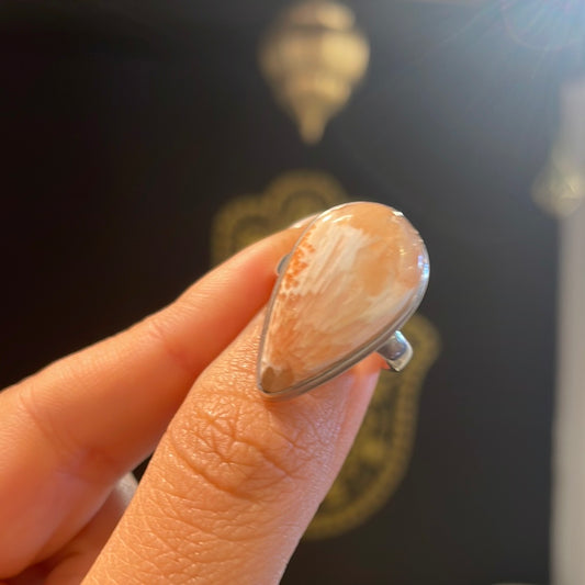 Scolecite Sterling Silver Ring